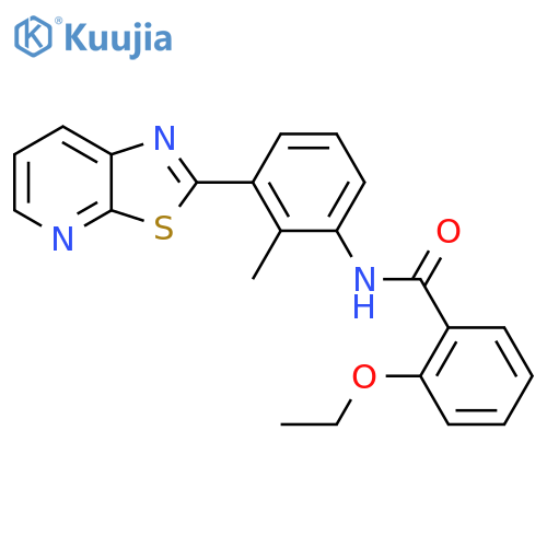2-ethoxy-N-(2-methyl-3-{1,3thiazolo5,4-bpyridin-2-yl}phenyl)benzamide structure