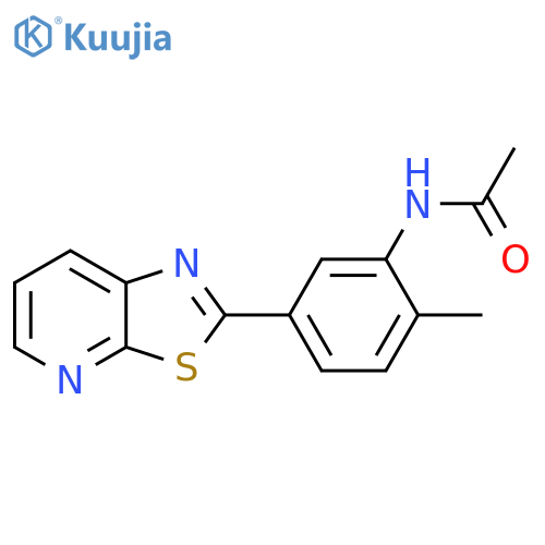 N-(2-methyl-5-{1,3thiazolo5,4-bpyridin-2-yl}phenyl)acetamide structure