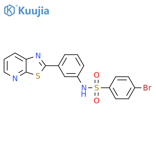 4-bromo-N-(3-{1,3thiazolo5,4-bpyridin-2-yl}phenyl)benzene-1-sulfonamide structure