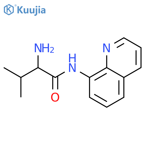 Butanamide, 2-amino-3-methyl-N-8-quinolinyl-, (2S)- structure
