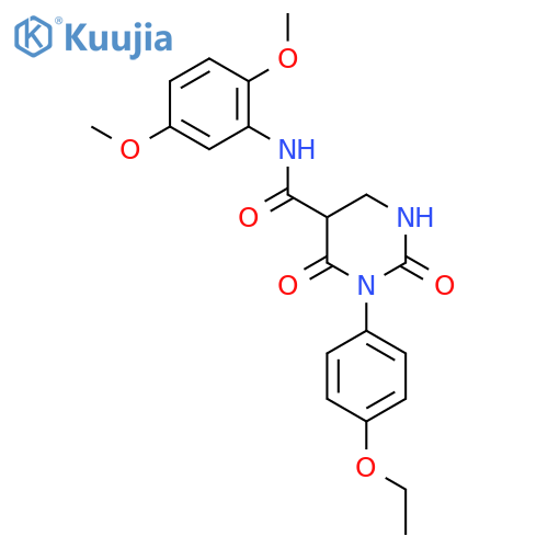 N-(2,5-dimethoxyphenyl)-3-(4-ethoxyphenyl)-2,4-dioxo-1,2,3,4-tetrahydropyrimidine-5-carboxamide structure
