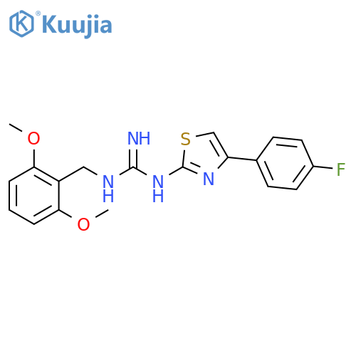 N-(2,6-dimethoxyphenyl)methyl-N''-4-(4-fluorophenyl)-1,3-thiazol-2-ylguanidine structure
