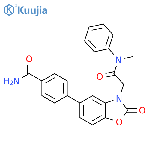 3(2H)-Benzoxazoleacetamide,5-[4-(aminocarbonyl)phenyl]-N-methyl-2-oxo-N-phenyl- structure