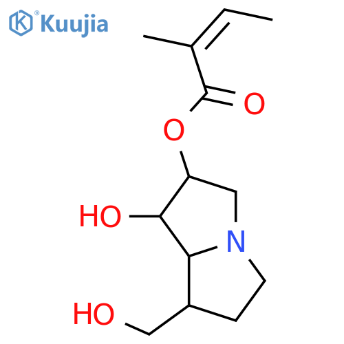 1,2-Dihydroxy-7-hydroxymethylpyrrolizidine; (1R*,2R*,7R*,7aR*)-form, 2-Angeloyl structure
