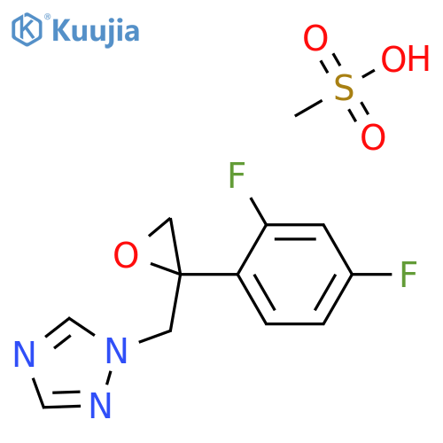 2-[[(2,4-Difluorophenyl)-2-oxiranyl]methyl]-1H-1,2,4-triazole methanesulfonate structure