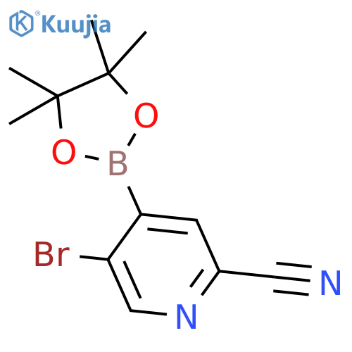 2-Pyridinecarbonitrile,5-bromo-4-(4,4,5,5-tetramethyl-1,3,2-dioxaborolan-2-yl)- structure