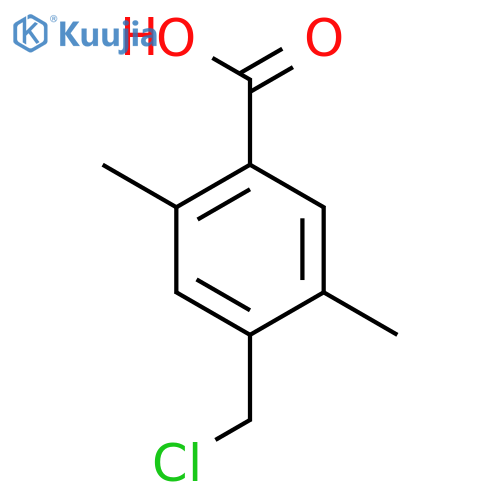 BENZOIC ACID, 4-(CHLOROMETHYL)-2,5-DIMETHYL- structure