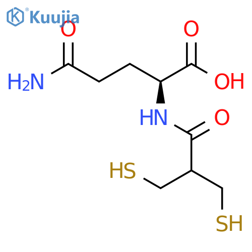 L-GLUTAMINE, N2-[3-MERCAPTO-2-(MERCAPTOMETHYL)-1-OXOPROPYL]- structure