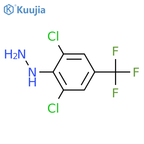 2,6-Dichloro-4-(trifluoromethyl)phenylhydrazine structure