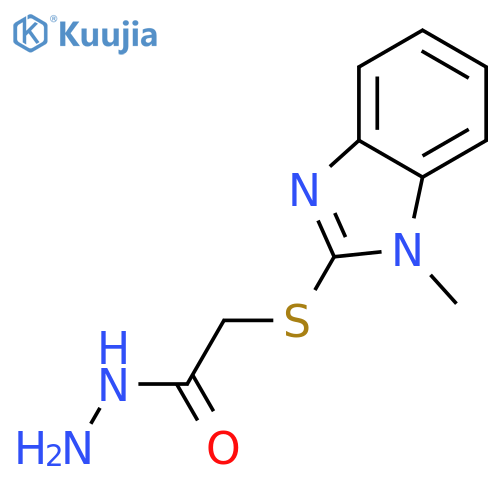 2-(1-Methyl-1H-1,3-benzodiazol-2-yl)sulfanylacetohydrazide structure