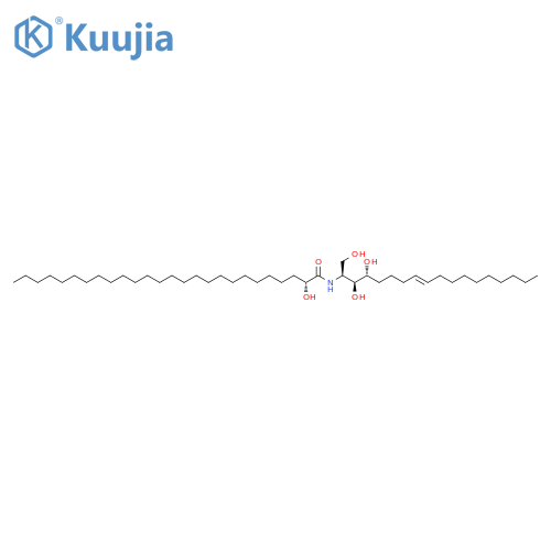 Hexacosanamide, N-[(1S,2S,3R,7E)-2,3-dihydroxy-1-(hydroxymethyl)-7-heptadecenyl]-2-hydroxy-, (2R)- structure