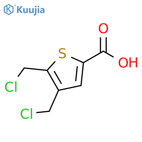 4,5-bis(chloromethyl)thiophene-2-carboxylic acid structure