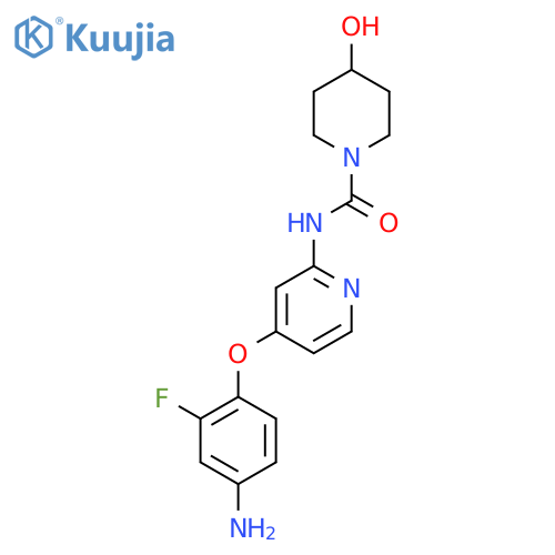 1-Piperidinecarboxamide,N-[4-(4-amino-2-fluorophenoxy)-2-pyridinyl]-4-hydroxy- structure