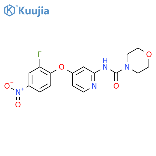 N-4-(2-Fluoro-4-nitrophenoxy)pyridin-2-ylmorpholine-4-carboxamide structure