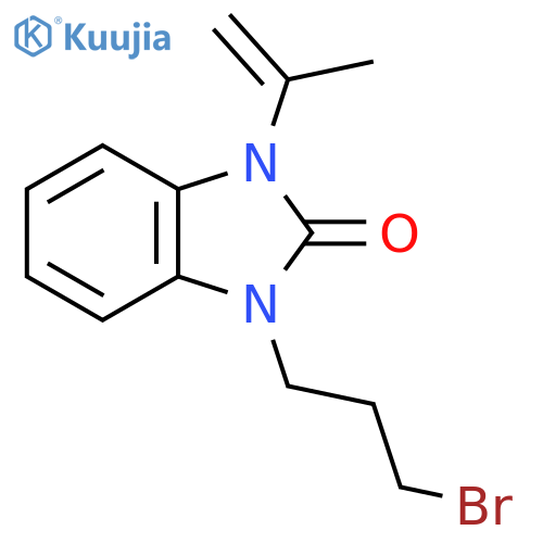 1-(3-Bromopropyl)-1,3-dihydro-3-(1-methylethenyl)-2H-benzimidazol-2-one structure