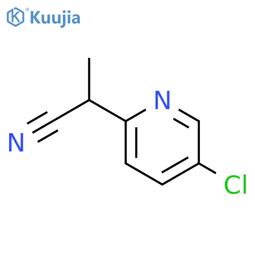 2-(5-chloropyridin-2-yl)propanenitrile structure