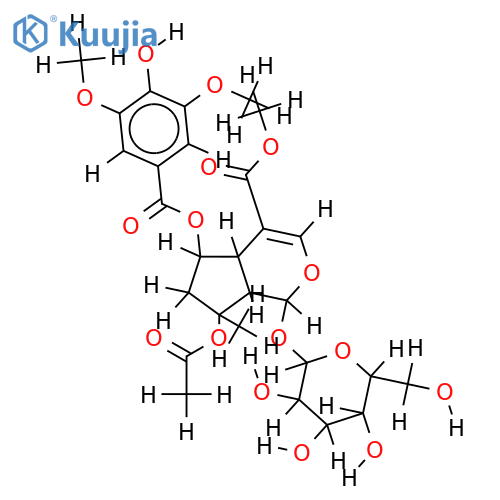 6-O-syringyl-8-O-acetyl shanzhiside methyl ester structure