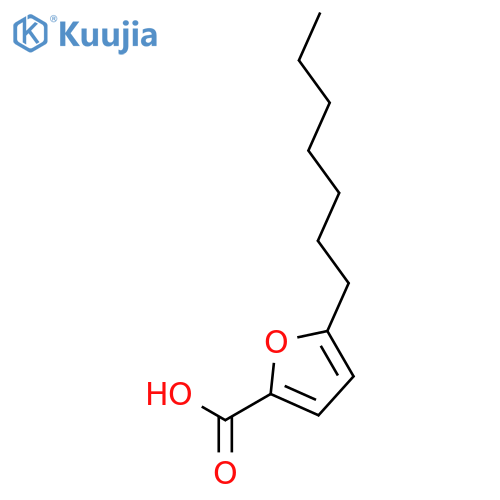 2-Furancarboxylic acid, 5-heptyl- structure
