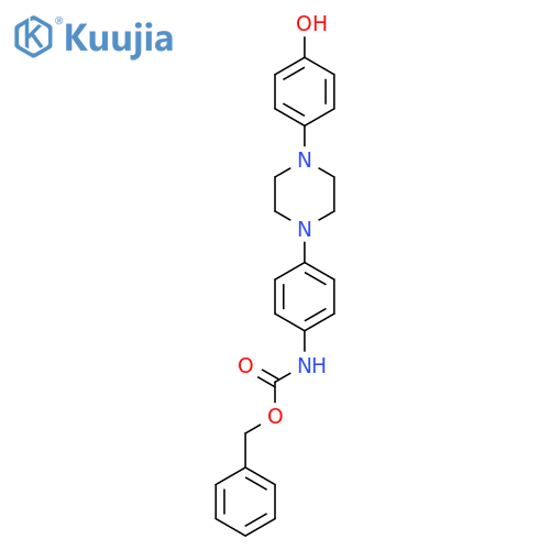 Benzyl (4-(4-(4-Hydroxyphenyl)piperazin-1-yl)phenyl)carbamate structure