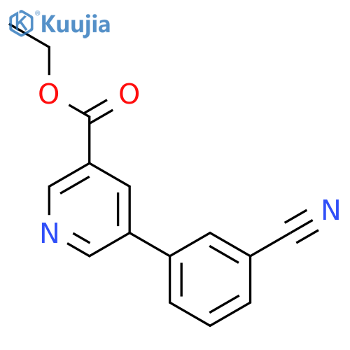 3-Pyridinecarboxylicacid, 5-(3-cyanophenyl)-, ethyl ester structure