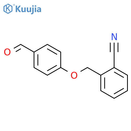 2-[(4-formylphenoxy)methyl]benzonitrile structure