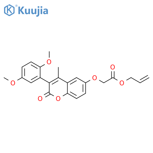 prop-2-en-1-yl 2-{3-(2,5-dimethoxyphenyl)-4-methyl-2-oxo-2H-chromen-6-yloxy}acetate structure