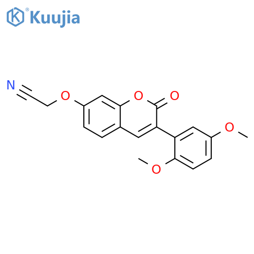 2-{3-(2,5-dimethoxyphenyl)-2-oxo-2H-chromen-7-yloxy}acetonitrile structure