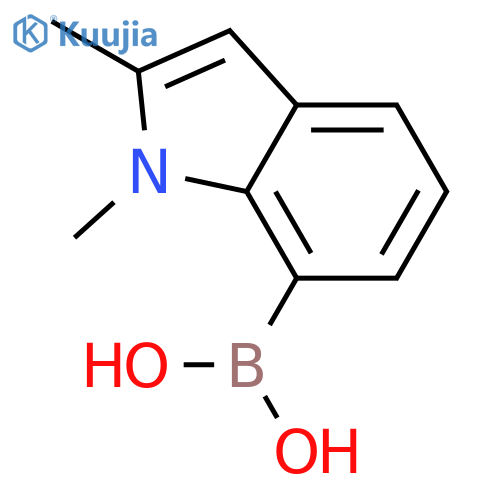 (1,2-dimethyl-1H-indol-7-yl)boronic acid structure