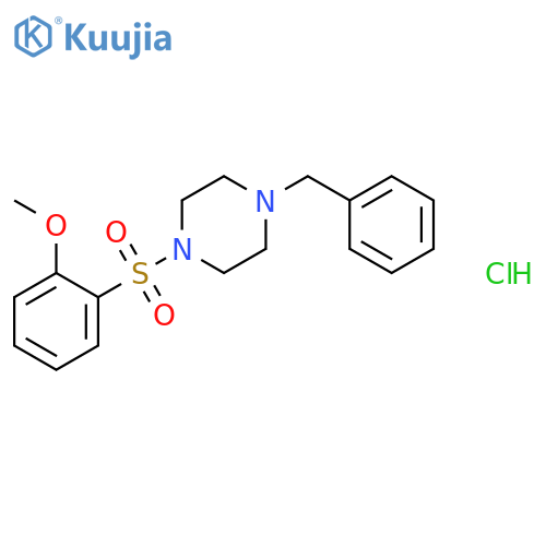 Piperazine,1-[(2-methoxyphenyl)sulfonyl]-4-(phenylmethyl)-, hydrochloride (1:1) structure
