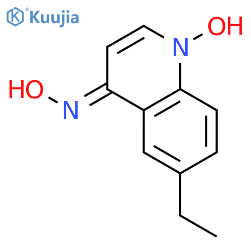 4-Quinolinamine,6-ethyl-N-hydroxy-, 1-oxide structure