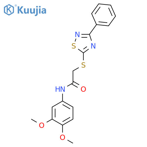 N-(3,4-dimethoxyphenyl)-2-(3-phenyl-1,2,4-thiadiazol-5-yl)sulfanylacetamide structure