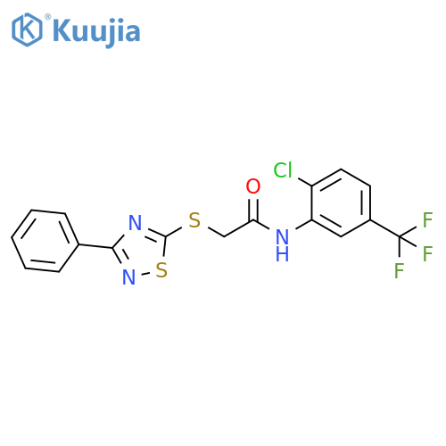 N-2-chloro-5-(trifluoromethyl)phenyl-2-(3-phenyl-1,2,4-thiadiazol-5-yl)sulfanylacetamide structure