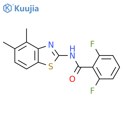 N-(4,5-dimethyl-1,3-benzothiazol-2-yl)-2,6-difluorobenzamide structure