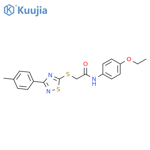 N-(4-ethoxyphenyl)-2-{3-(4-methylphenyl)-1,2,4-thiadiazol-5-ylsulfanyl}acetamide structure