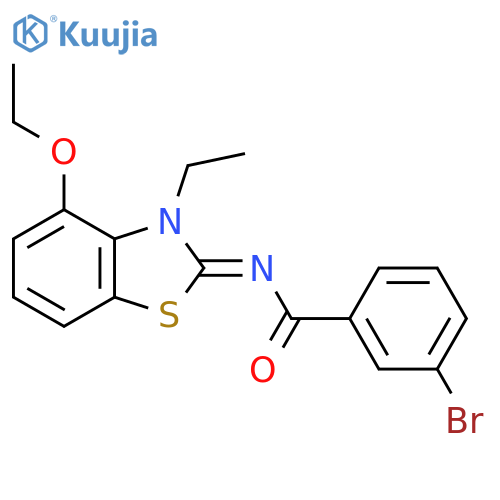 3-bromo-N-(2E)-4-ethoxy-3-ethyl-2,3-dihydro-1,3-benzothiazol-2-ylidenebenzamide structure