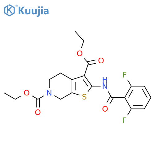 3,6-diethyl 2-(2,6-difluorobenzamido)-4H,5H,6H,7H-thieno2,3-cpyridine-3,6-dicarboxylate structure