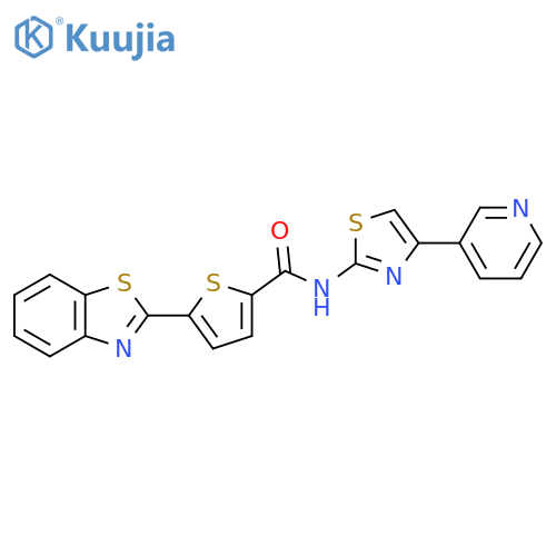 5-(1,3-benzothiazol-2-yl)-N-4-(pyridin-3-yl)-1,3-thiazol-2-ylthiophene-2-carboxamide structure