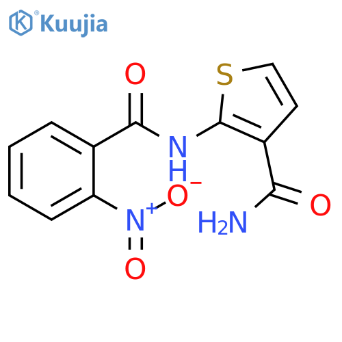 2-(2-nitrobenzamido)thiophene-3-carboxamide structure