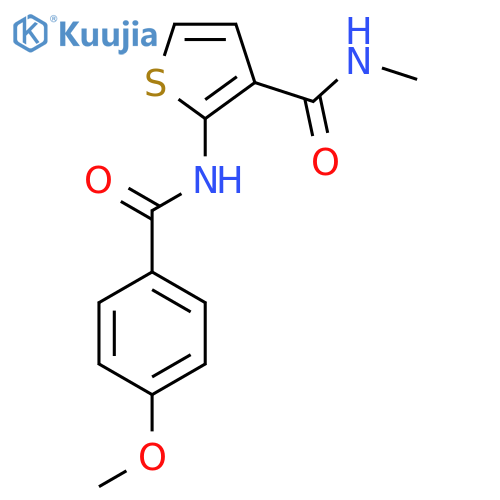 2-(4-methoxybenzamido)-N-methylthiophene-3-carboxamide structure