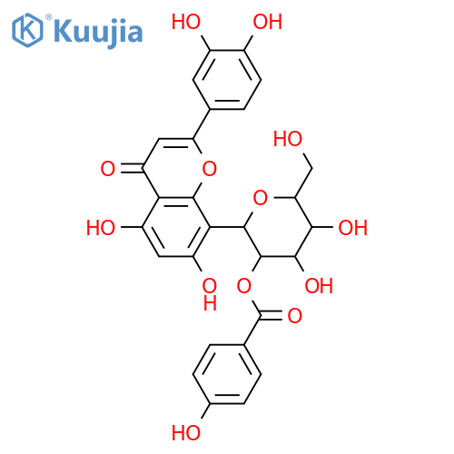 8-C-β-D-Glucopyranosyl-3',4',5,7-tetrahydroxyflavone; 2''-O-(4-Hydroxybenzoyl) structure