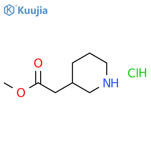 methyl 2-[(3R)-3-piperidyl]acetate;hydrochloride structure