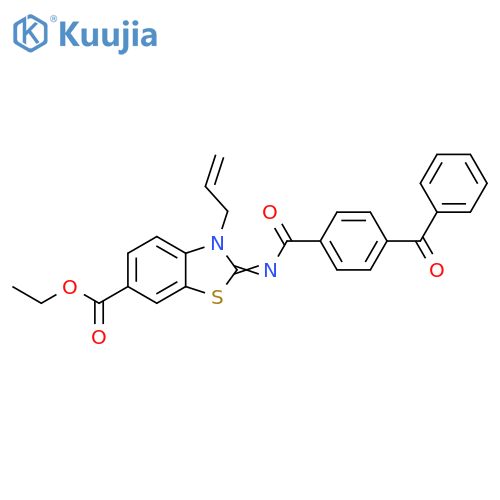 ethyl (2Z)-2-(4-benzoylbenzoyl)imino-3-(prop-2-en-1-yl)-2,3-dihydro-1,3-benzothiazole-6-carboxylate structure