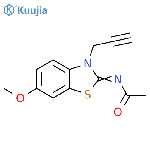 N-(2Z)-6-methoxy-3-(prop-2-yn-1-yl)-2,3-dihydro-1,3-benzothiazol-2-ylideneacetamide structure