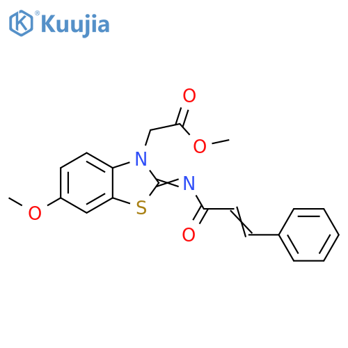 methyl 2-(2Z)-6-methoxy-2-{(2E)-3-phenylprop-2-enoylimino}-2,3-dihydro-1,3-benzothiazol-3-ylacetate structure