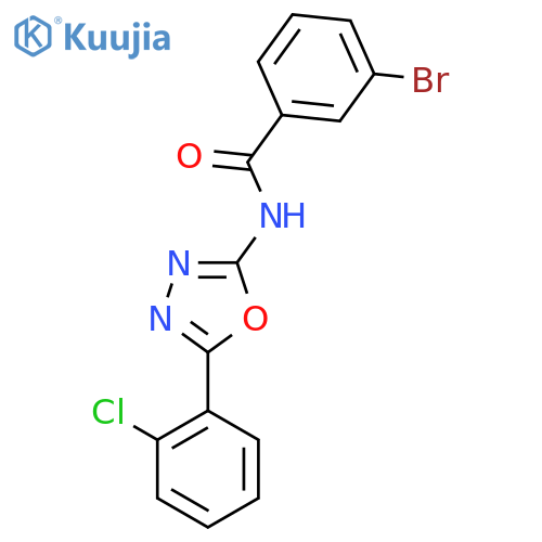 3-bromo-N-5-(2-chlorophenyl)-1,3,4-oxadiazol-2-ylbenzamide structure