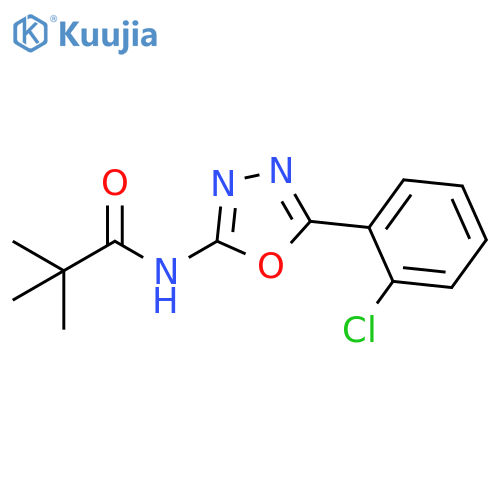 N-5-(2-chlorophenyl)-1,3,4-oxadiazol-2-yl-2,2-dimethylpropanamide structure
