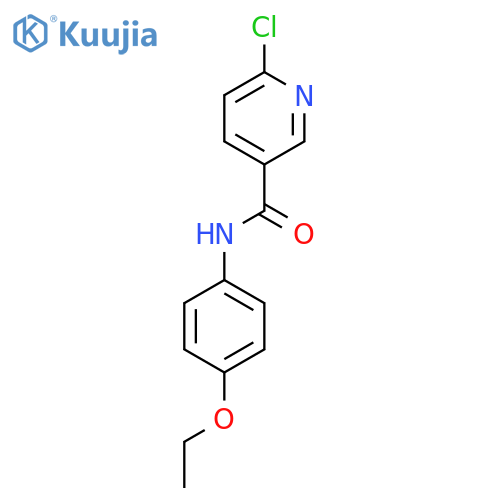 6-chloro-N-(4-ethoxyphenyl)pyridine-3-carboxamide structure