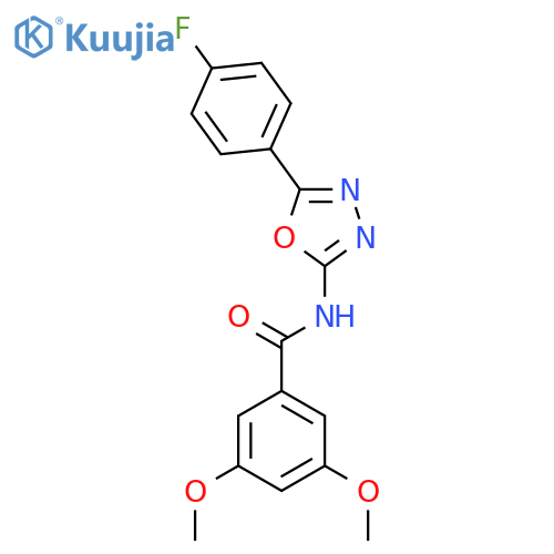 N-5-(4-fluorophenyl)-1,3,4-oxadiazol-2-yl-3,5-dimethoxybenzamide structure