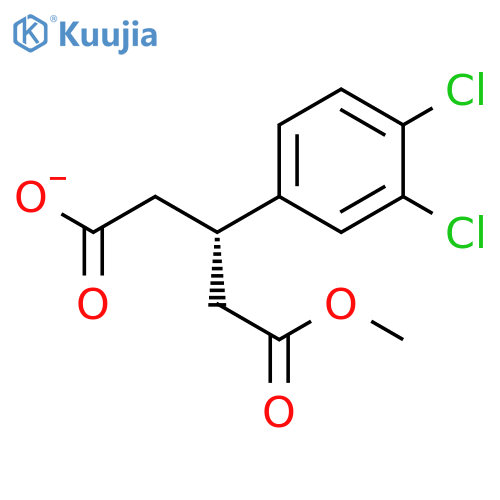 PENTANEDIOIC ACID, 3-(3,4-DICHLOROPHENYL)-, MONOMETHYL ESTER, (3S)- structure