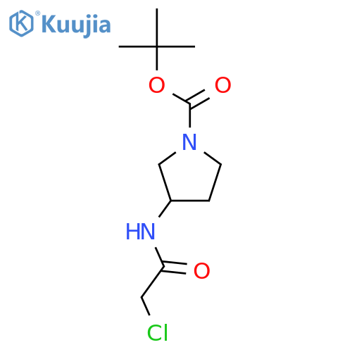tert-Butyl 3-(2-chloroacetamido)pyrrolidine-1-carboxylate structure